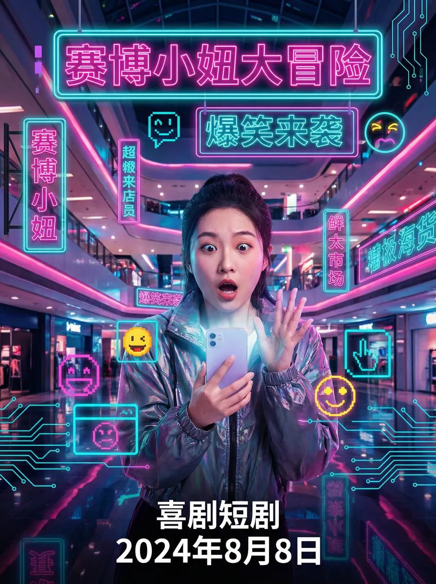 纯情小泉 搞笑喜剧短剧 - 赛博小妞大冒险海报